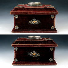 Load image into Gallery viewer, Antique .900 Silver Religious Virgin Mary Figural Wax Seal Desk Stamp, Original Box

