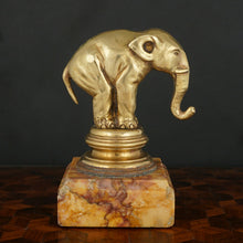 Load image into Gallery viewer, Antique French Gilt Bronze Elephant Wax Seal Desk Stamp Signed Garnier
