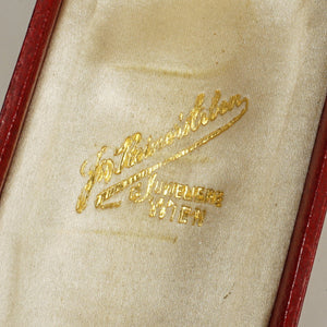 Antique Wax Seal Austrian Cut Crystal Intaglio Art Nouveau Mistletoe Pattern