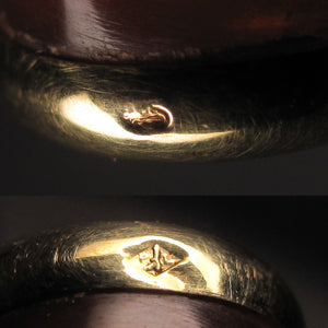 Antique French 18K Gold Mounted Amber Cigarette Holder or Cheroot Holder, Etui Case