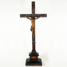 Load image into Gallery viewer, Antique Carved Wood Jesus Christ Corpus Crucifix Church Altar Piece Religious Sculpture Statue Chapel Monastery
