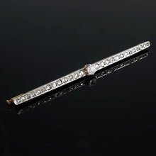Load image into Gallery viewer, Antique Edwardian 14K Gold Diamond Bar Brooch Pin
