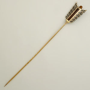 Back view of an 1890s French stick pin brooch