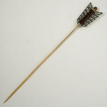 Load image into Gallery viewer, French 18K Diamond Stick Pin Brooch
