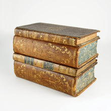 Load image into Gallery viewer, Antique French Trompe l’Oeil Books Liquor Caddy Tantalus Box, Decanter Shot Glasses Mini Bar
