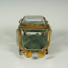 Load image into Gallery viewer, Antique Victorian Beveled Glass Jewelry Box Vitrine
