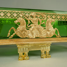 Load image into Gallery viewer, Antique French Empire Gilt Bronze Ormolu Glass Jardiniere Table Centerpiece
