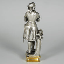 Load image into Gallery viewer, Stamp Joan of Arc Statue Figure, Signed Alfred Daubrée
