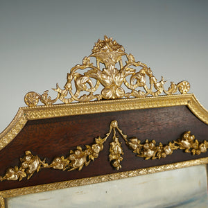 Antique French Napoleon III Empire Style Gilt Bronze Table Top Picture Photo Frame Ormolu Mahogany Wood