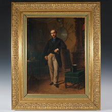 Load image into Gallery viewer, Antique Napoleon III era French Portrait of a Gentleman by Jacques Joseph Léopold Loustau (1815-1894)
