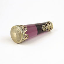 Load image into Gallery viewer, Antique French .800 Silver Mounted Amethyst Purple Glass Parasol Umbrella Handle or Dress Cane Handle
