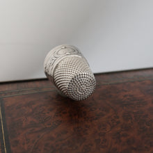 Load image into Gallery viewer, Antique French Silver Sewing Thimble, Neoclassical Motif
