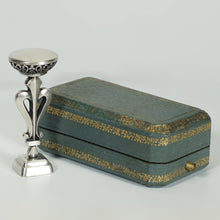 Load image into Gallery viewer, Antique French Silver Wax Seal Desk Stamp Charles Murat Fleur De Lys
