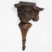 Load image into Gallery viewer, Antique 19th Century Carved Wood Wall Shelf Console Bracket Corbel
