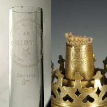Load image into Gallery viewer, Antique French Baccarat Crystal &amp; Empire Gilt Bronze Oil Lamp
