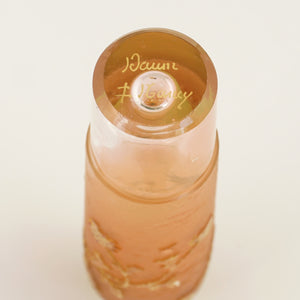 Signed Daum Nancy Cameo Glass French Sterling Silver Liquor Flask, Perfume Bottle, Art Nouveau Repousse