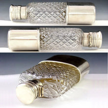 Load image into Gallery viewer, Antique GORHAM Sterling Silver Liquor / Whisky Hip Flask, Twist &amp; Lock Lid, 1888

