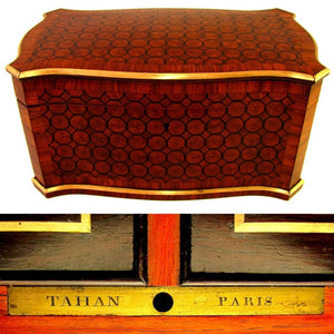 Antique French Tahan Paris Tea Caddy Box
