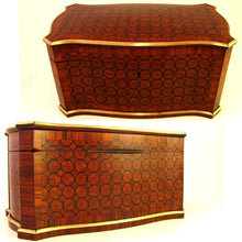 Load image into Gallery viewer, Antique French Tahan Paris tea caddy marquetry box
