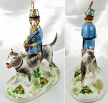 Load image into Gallery viewer, Antique French Porcelain de Paris Monkey Riding a Dog Figurine
