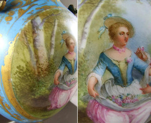 Antique 19th Century French Sevres Porcelain & Ormolu Lidded Urn