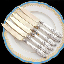 Load image into Gallery viewer, Art Nouveau French sterling silver cutlery knives
