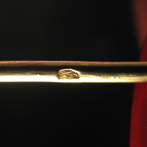 Antique French 18K Gold Enamel Miniature Portrait Brooch