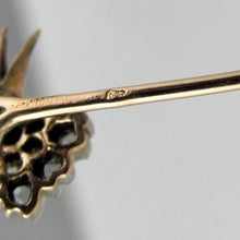 Load image into Gallery viewer, Antique Victorian French 18K Gold Diamond Ruby Parrot Bird Head Stick Pin Brooch
