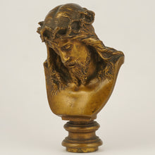 Load image into Gallery viewer, Antique French Solid Bronze Wax Seal, Bust of Jesus Christ, Desk Stamp
