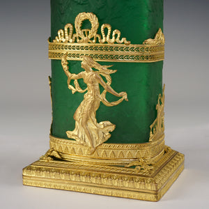 gilt bronze ormolu French Napoleon III era antique vase mount neoclassical decor