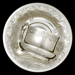 French silver cup and saucer