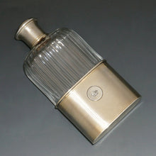 Load image into Gallery viewer, Antique French Sterling Silver Liquor Whiskey Hip Flask by Gustave Keller
