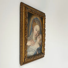 Load image into Gallery viewer, Antique Portrait Mother &amp; Baby Oil Painting Religious Scene Madonna &amp; Child
