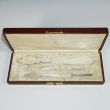 Load image into Gallery viewer, Antique French Silver &amp; Carved Mother of Pearl Writing / Desk Set: Dip Pen, Letter Opener &amp; Bookmark, c.1880&#39;s
