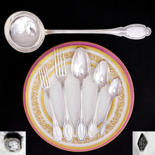 Load image into Gallery viewer, Antique French Sterling Silver 61pc Flatware Set, Service for 12, Dinner / Luncheon / Dessert, In Wooden Chest
