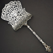 Load image into Gallery viewer, PUIFORCAT : Antique French Sterling Silver Asparagus Server, Figural Caryatid Handle

