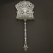 Load image into Gallery viewer, PUIFORCAT : Antique French Sterling Silver Asparagus Server, Figural Caryatid Handle
