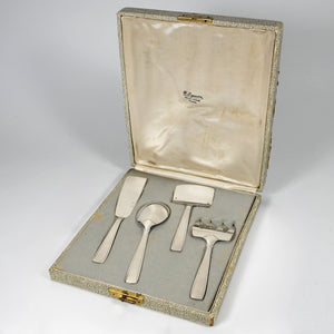 Art Deco French Sterling Silver 4pc Hors d'Oeuvre Servers Set