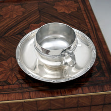 Load image into Gallery viewer, Antique French Sterling Silver Tea / Coffee Cup &amp; Saucer Set, Henin &amp; Cie, Neoclassical
