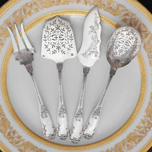 Load image into Gallery viewer, Antique French Sterling Silver 4pc Hors d&#39;Oeuvre Serving Set by Boulenger, Boxed
