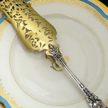 Load image into Gallery viewer, PUIFORCAT Antique French Sterling Silver Gold Vermeil Louis XVI / Acanthe (Acanthus) Dessert / Pie / Cake Server, Boxed
