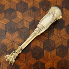 Load image into Gallery viewer, Antique French Sterling Silver Gilt Vermeil Sugar Tongs Thistle Pattern
