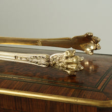 Load image into Gallery viewer, ODIOT Antique French Sterling Silver Sugar Tongs Louveciennes Gilt Vermeil
