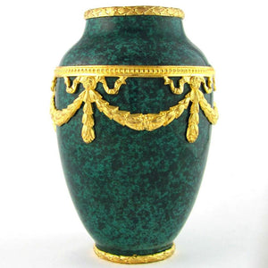 Paul Milet Sevres Empire Gilt Bronze Mounts French Ceramic Vase
