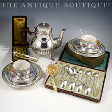 Load image into Gallery viewer, Antique French Sterling Silver Puiforcat Gold Vermeil Tea Strainer, Empire Swans

