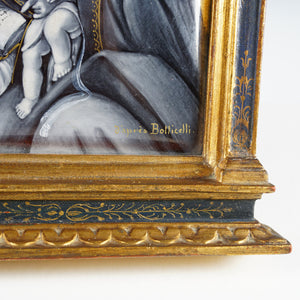 Antique French Limoges Enamel on Copper Religious Portrait Plaque