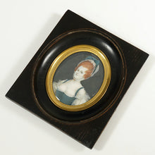 Load image into Gallery viewer, Antique French Miniature Portrait Watercolor Painting, Red Head Beauty, Risque
