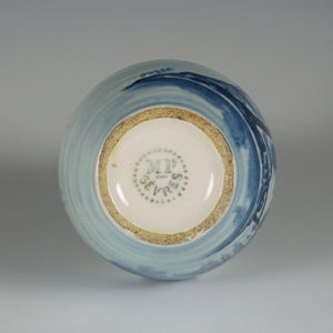 French Paul Milet Sevres Porcelain Vase Hallmarked Sterling Silver 950 Mounts
