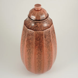 Art Deco Paul Milet French Sevres Ceramic Tall Lidded Urn Vase