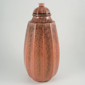 Art Deco Paul Milet French Sevres Ceramic Tall Lidded Urn Vase